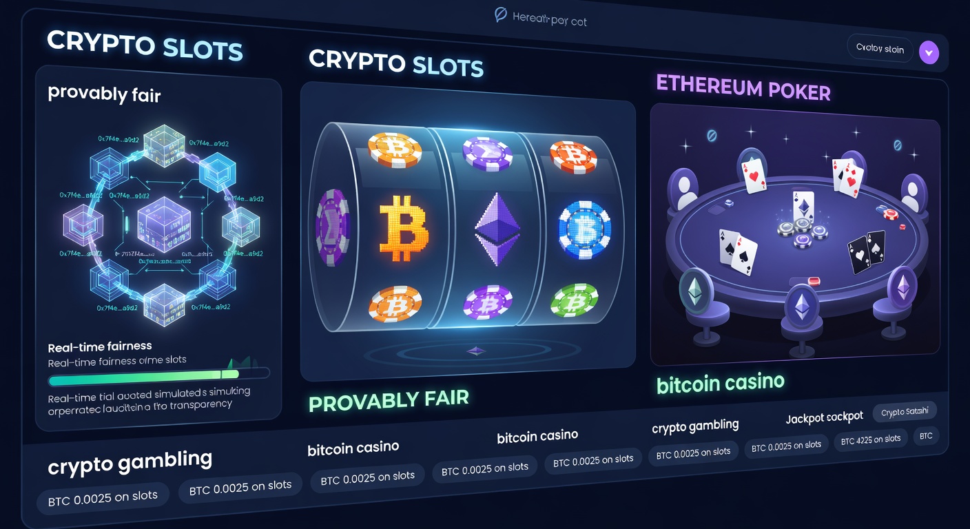 Vibrante Szene von Crypto-Bonussen in Aktion, mit Ethereum-Poker-Chips und explodierenden Slot-Jackpots auf mobilen Geräten