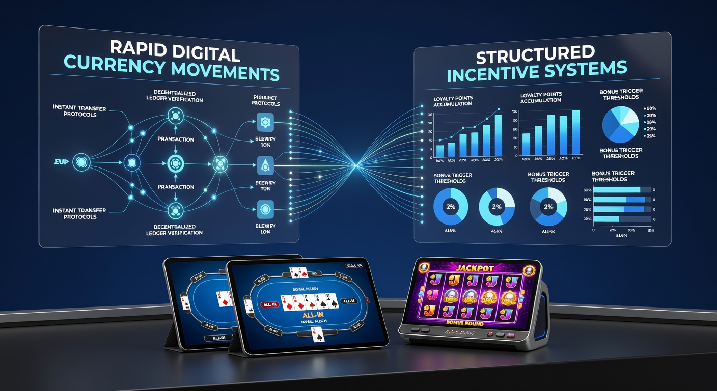 Darstellung schneller Kryptowährungsbewegungen in mobilen Poker- und Slot-Umgebungen mit integrierten Anreizsystemen