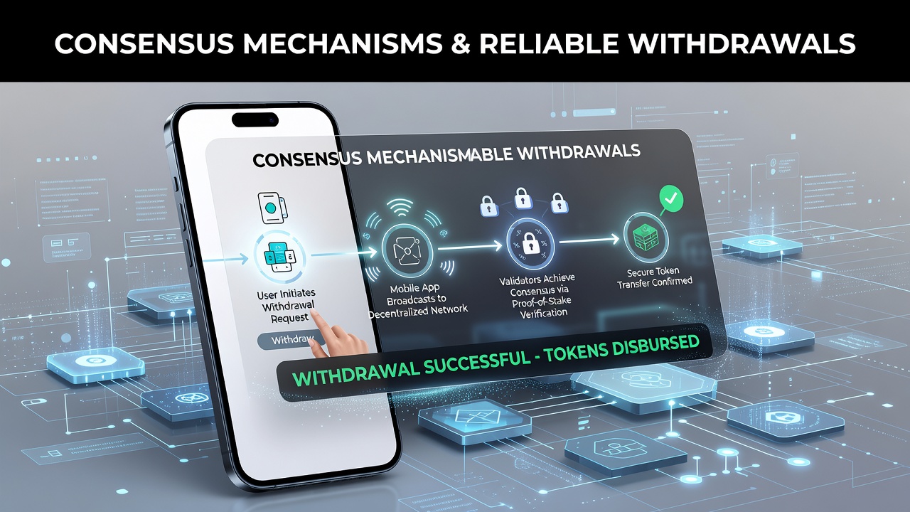 Blockchain-Netzwerk mit Konsensmechanismen in mobilen Wett-Apps