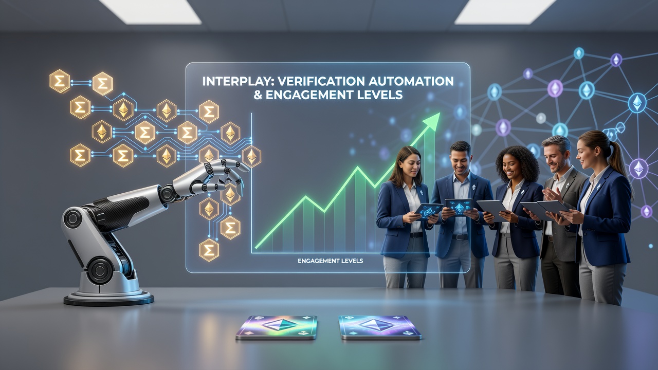Analyse-Dashboard zeigt steigende Engagement-Level durch automatisierte Verifikation in Ethereum-Kartenspielen