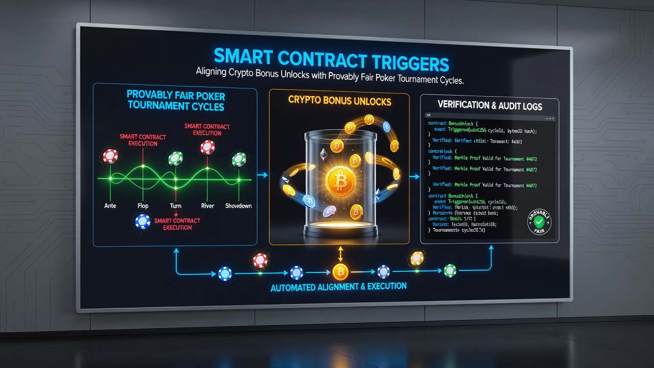 Smart Contract Trigger in Aktion während Poker-Turnieren