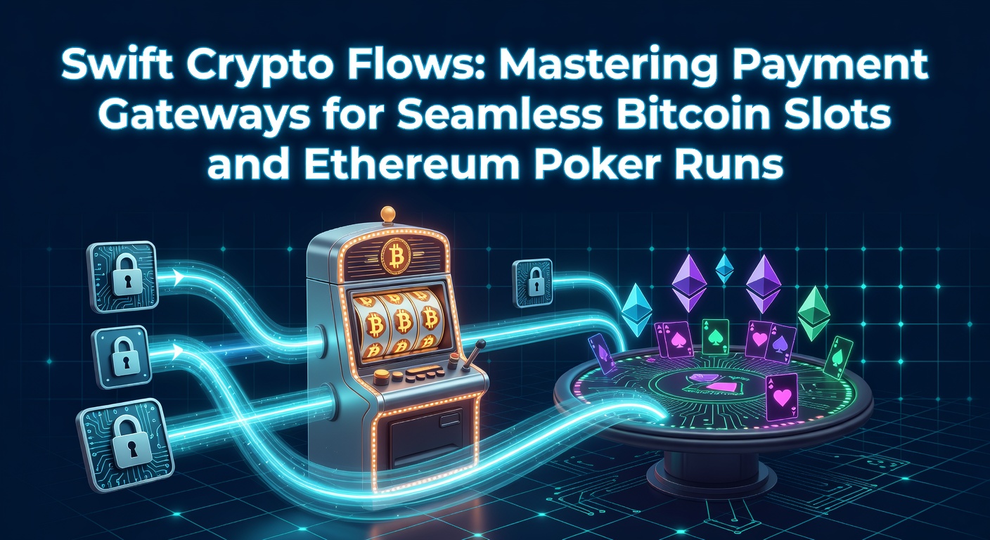 Grafische Darstellung von schnellen Bitcoin- und Ethereum-Transaktionen in einem Casino-Umfeld mit Slots und Poker-Tischen