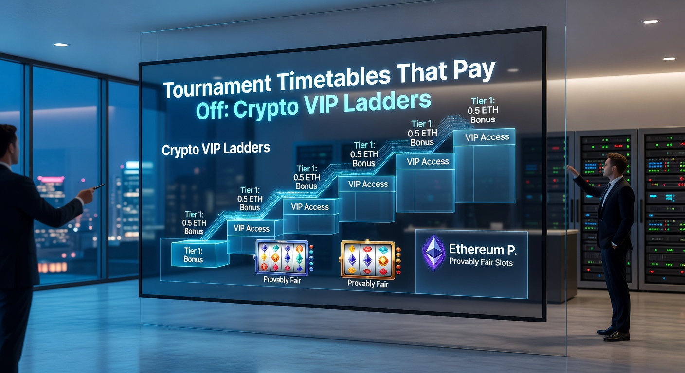 Visualisierung einer VIP-Leiter mit Slots, Poker-Tischen und Mobile-Deposit-Icons, die zu höheren Preisen führen