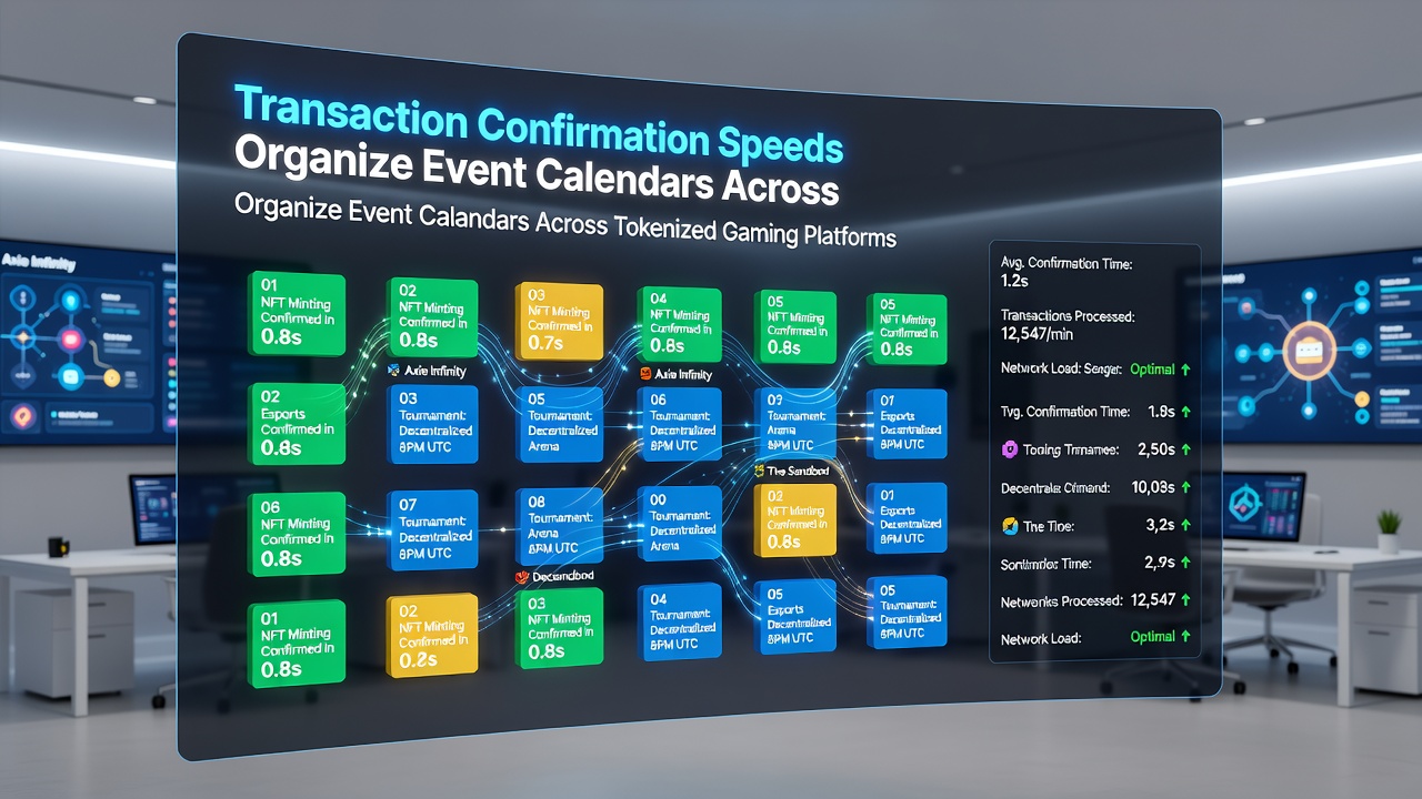 Event-Kalender Organisation durch schnelle Transaktionsbestätigungen in Gaming-Plattformen